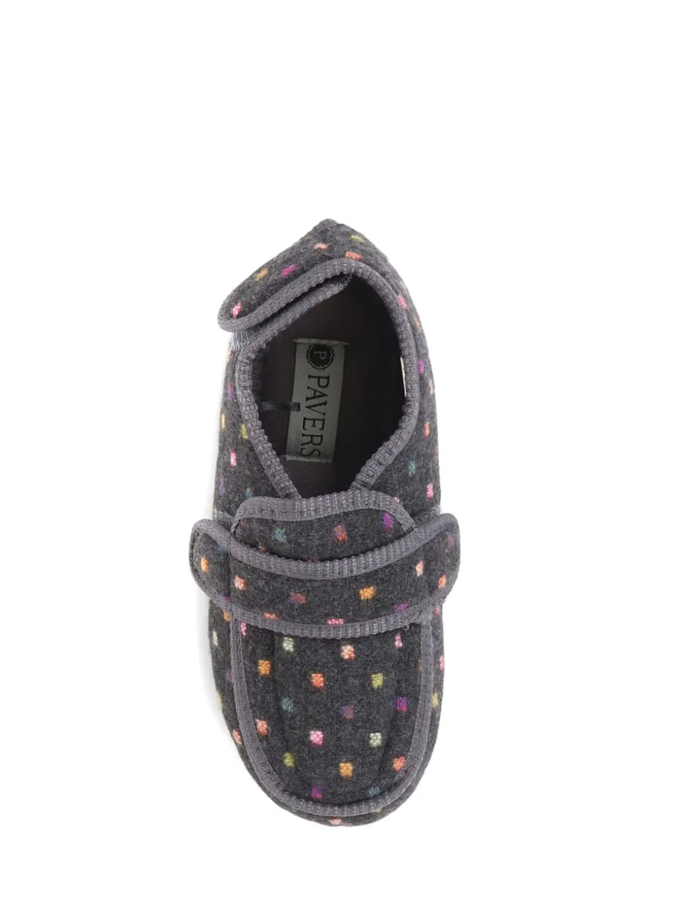 Pavers Grey Touch Fastening Full Slippers