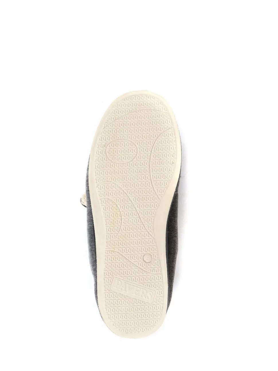 Pavers Grey Wide Fit Ladies Touch Fasten Full Slippers With Permalose Sole