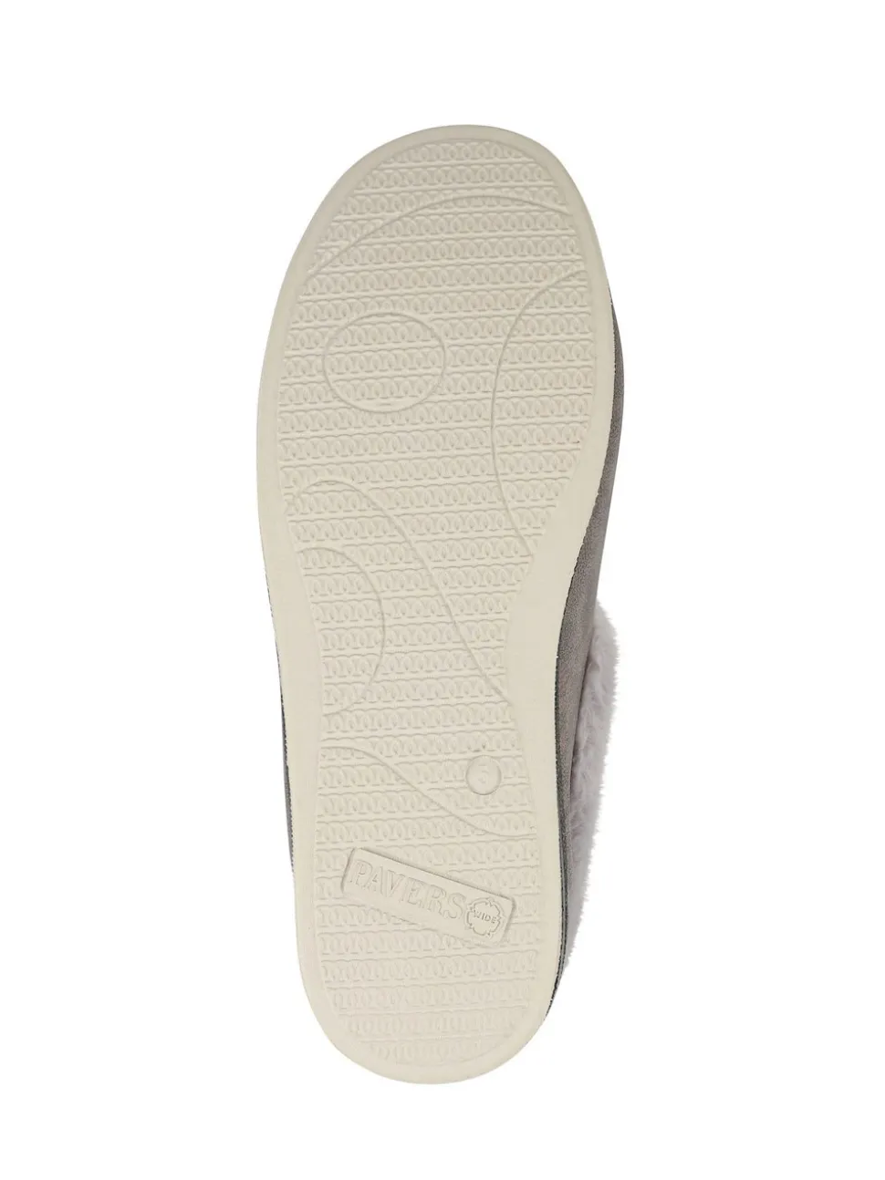Pavers Grey Wide Fit Memory Foam Cosy Slippers