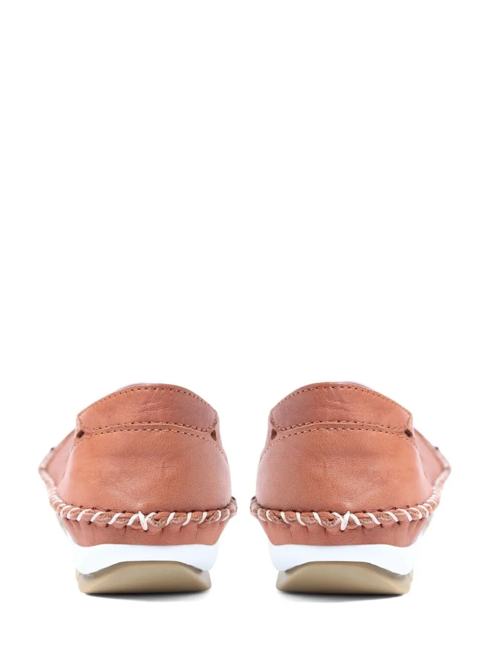 Pavers Natural Pavers Leather Slip On White Shoes