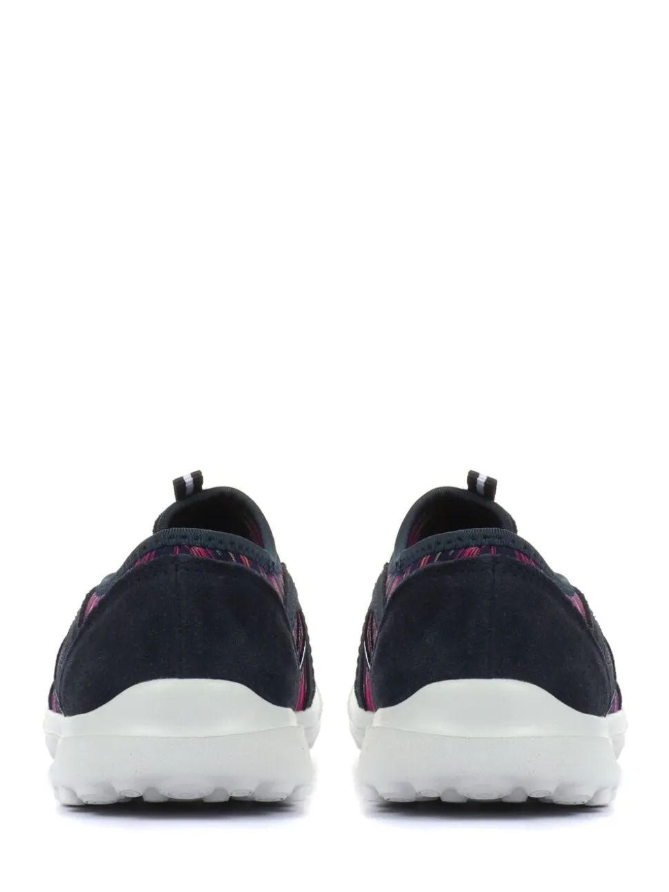 Pavers Navy Multi Pavers Ladies Wide Fit Lightweight Slip-On Trainers