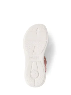 Pavers Pink Pavers Grey Embellished Flatform Sandals