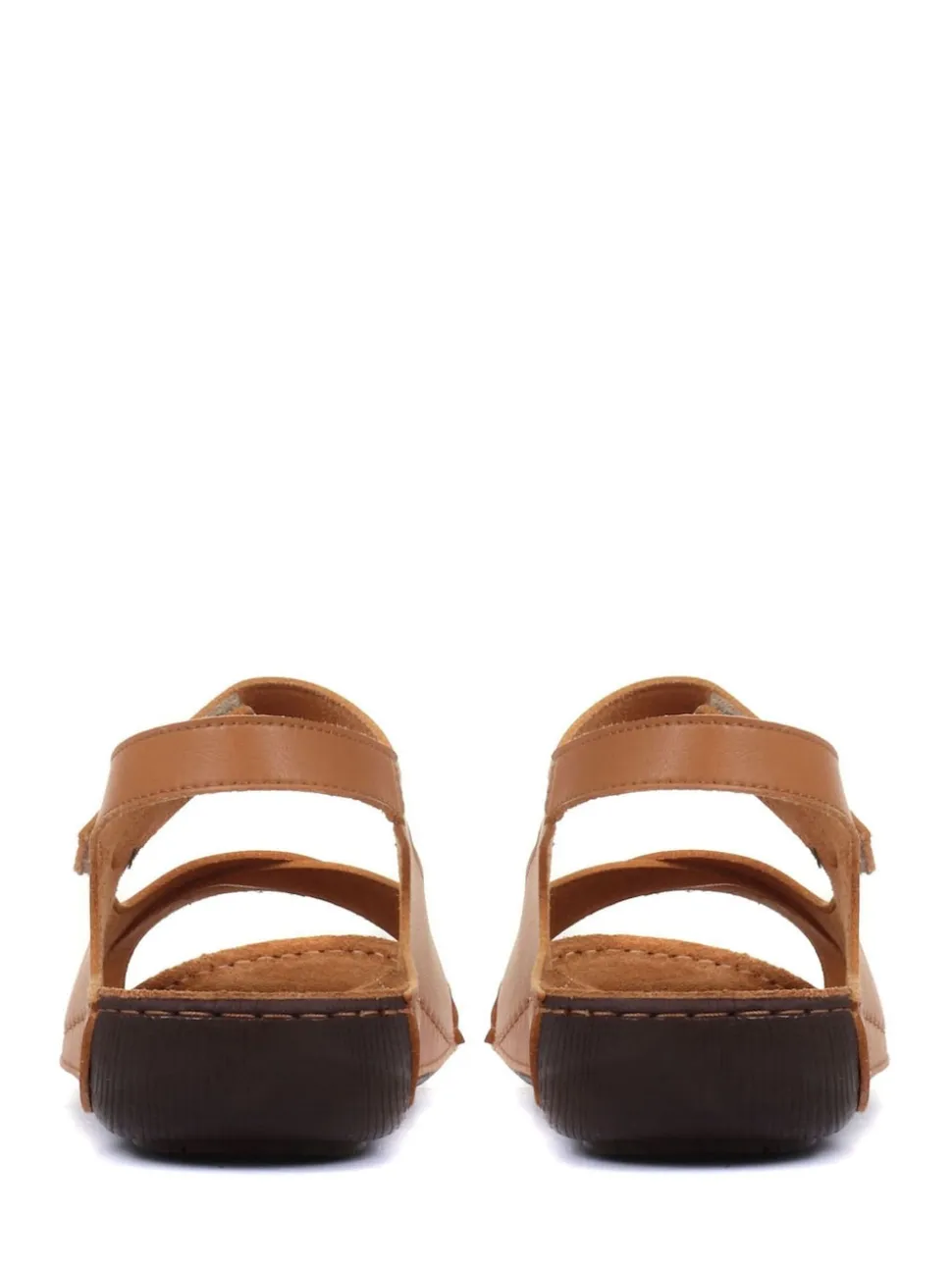 Pavers Tan Ladies Touch Fasten Sandals