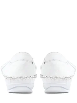 Pavers White Pavers Leather Slip On White Shoes