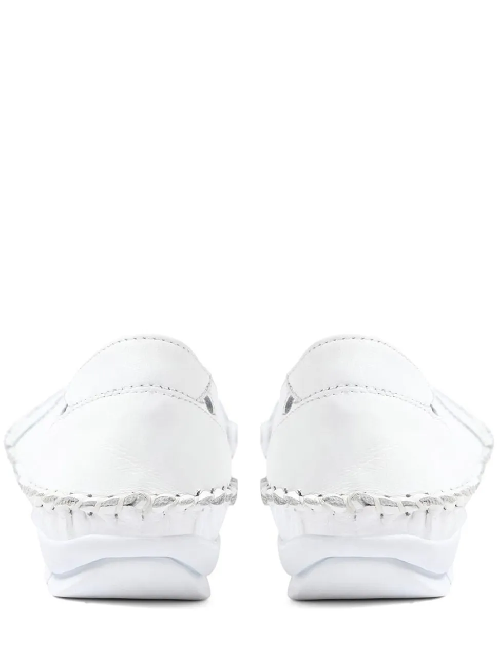 Pavers White Pavers Leather Slip On White Shoes