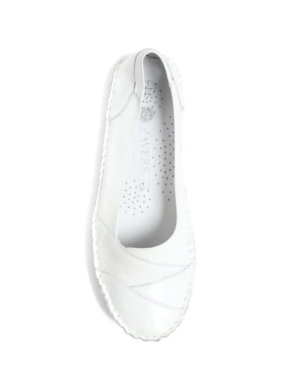Pavers White Pavers Leather Slip On White Shoes