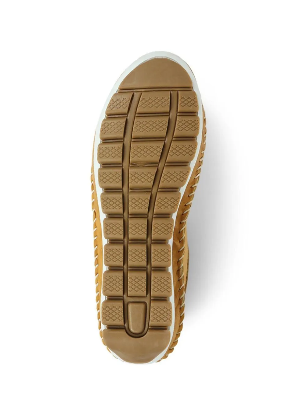 Pavers Yellow Ladies Leather Lace-Up Trainers