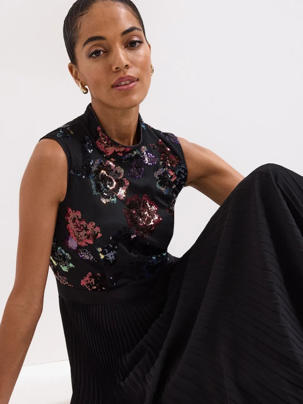 Phase Eight Black Lela Sequin Dress