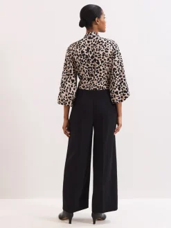 Phase Eight Black Leopard Jumpsuit