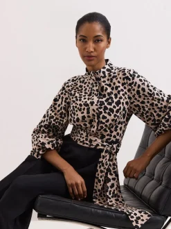 Phase Eight Black Leopard Jumpsuit