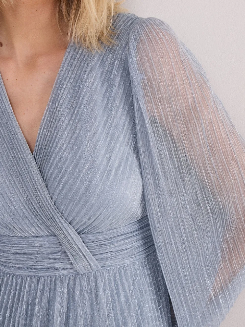 Phase Eight Blue Harper Plisse Dress