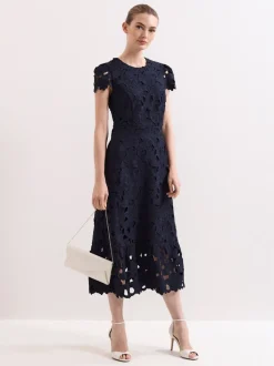 Phase Eight Blue Leilani Lace Dress