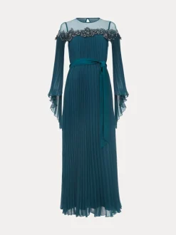 Phase Eight Blue Mavery Beaded Dress