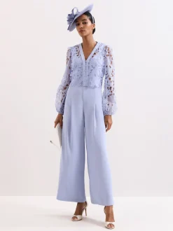 Phase Eight Blue Winona Lace Jumpsuit