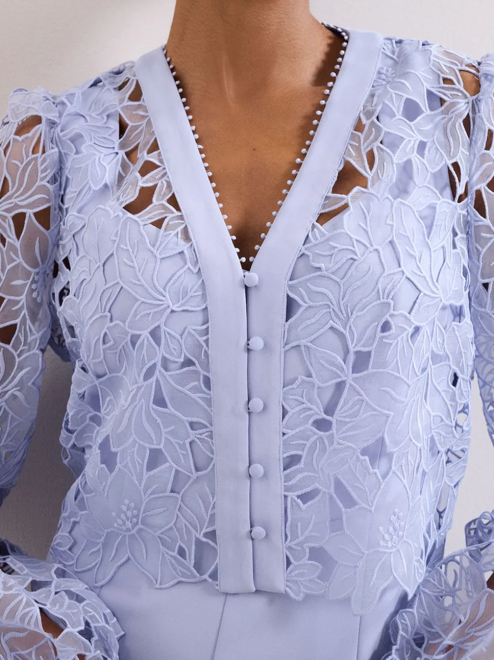 Phase Eight Blue Winona Lace Jumpsuit