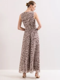 Phase Eight Brown Janine Leaf Jumpsuit