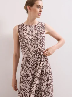 Phase Eight Brown Petite Janine Leaf Jumpsuit