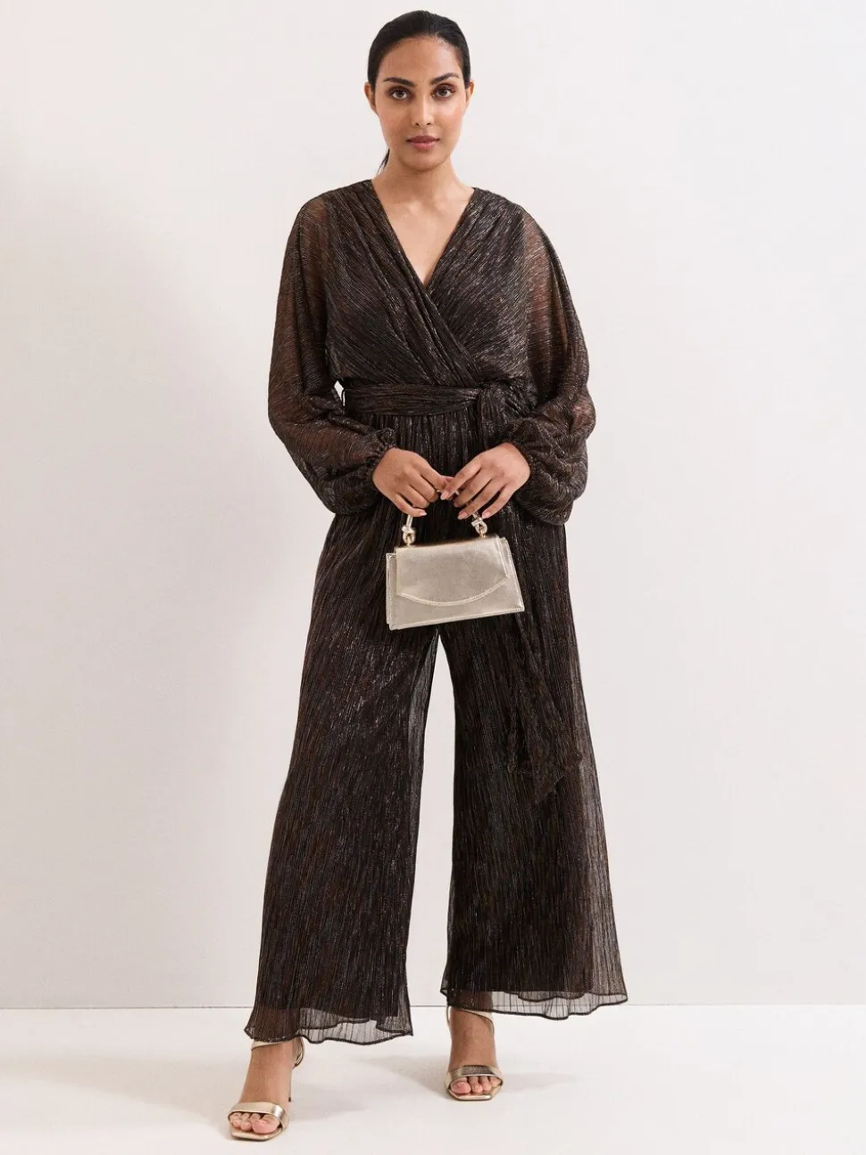 Phase Eight Gold Petite Rachel Jumpsuit