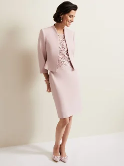 Phase Eight Pink Daisy Peplum Jacket
