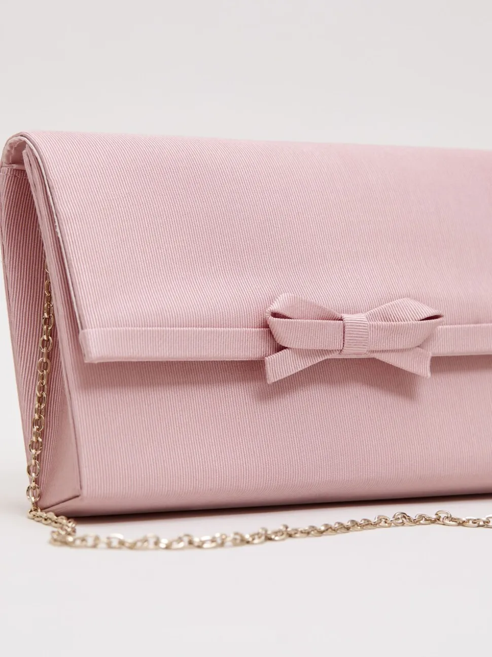 Phase Eight Pink Grosgrain Bow Clutch