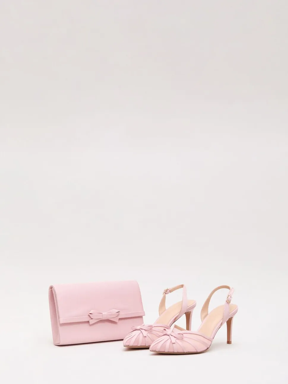 Phase Eight Pink Grosgrain Bow Clutch
