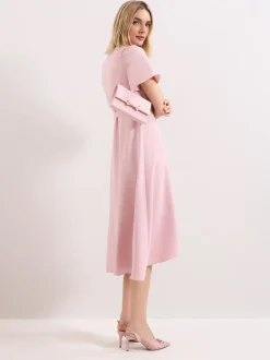 Phase Eight Pink Grosgrain Bow Clutch