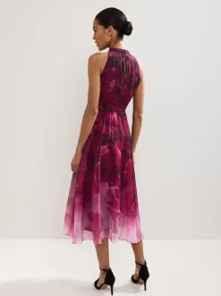 Phase Eight Purple Bethany Floral Print Dress