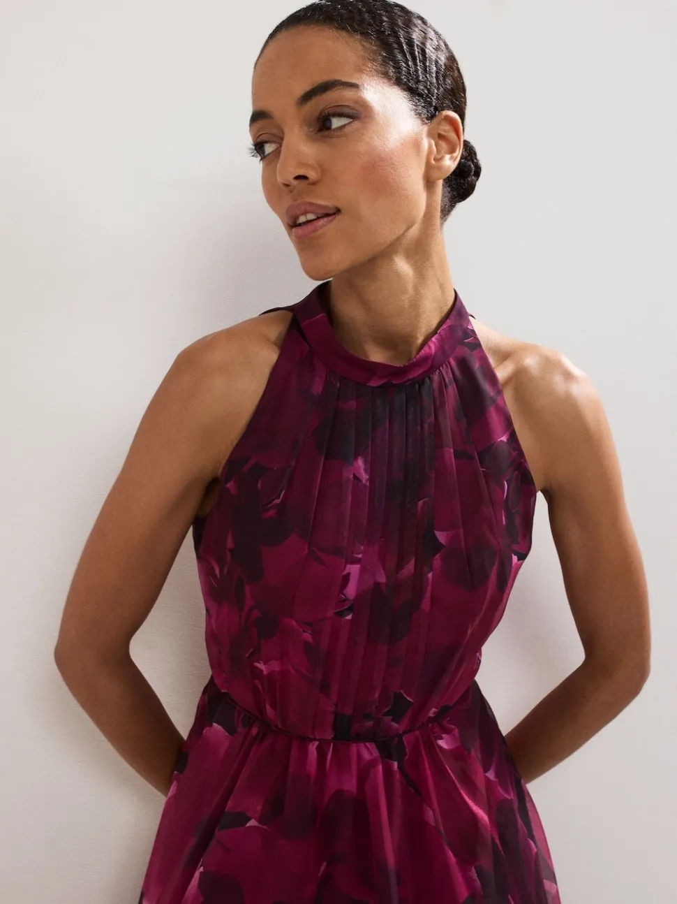 Phase Eight Purple Bethany Floral Print Dress