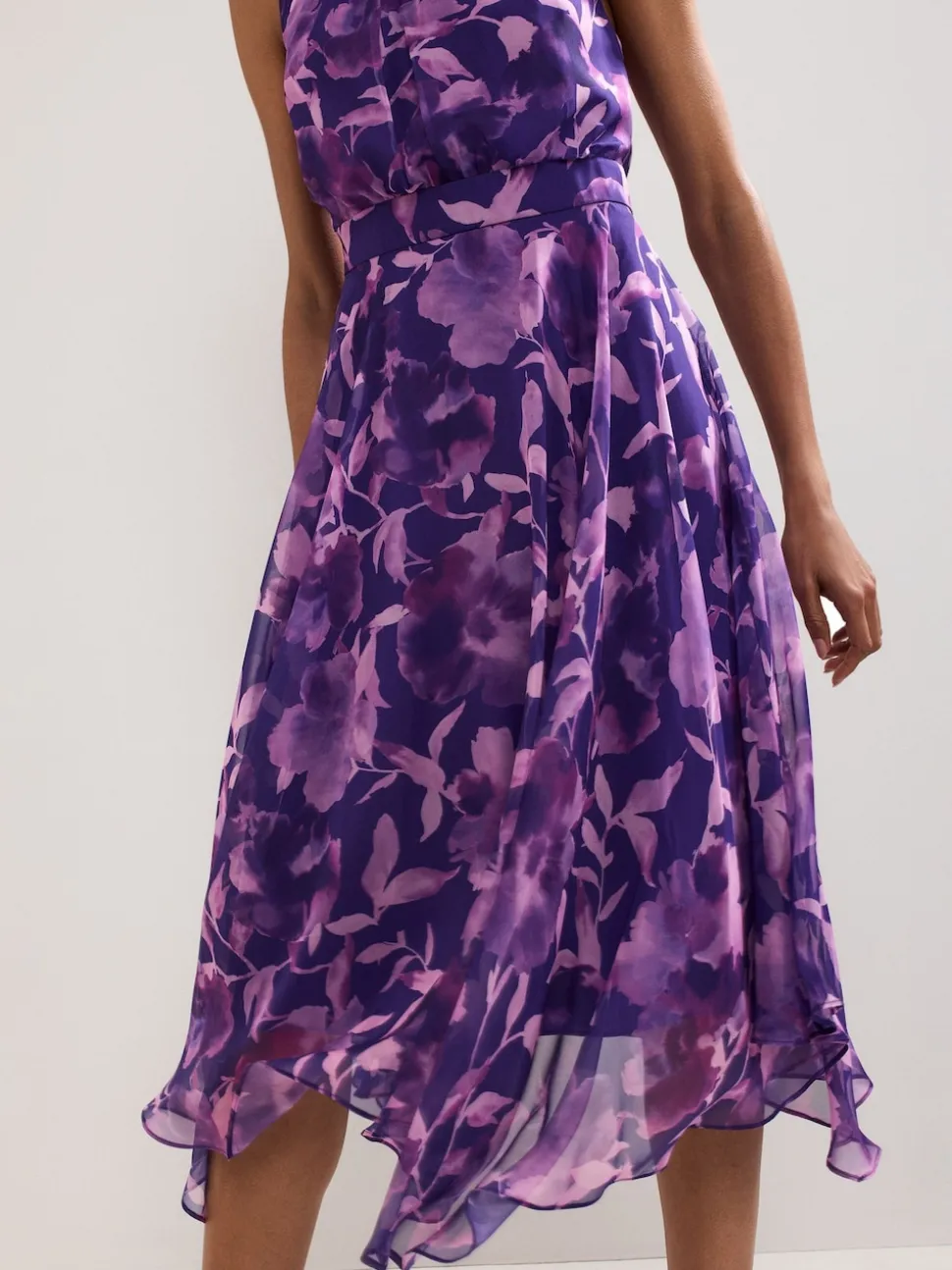 Phase Eight Purple Lucinda Spot Dress