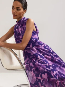 Phase Eight Purple Lucinda Spot Dress