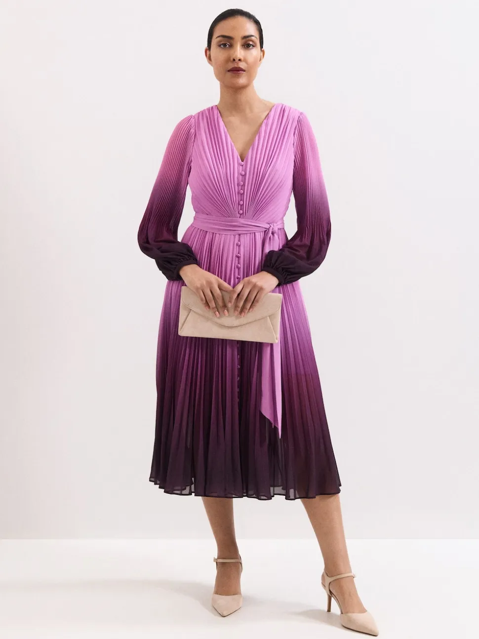 Phase Eight Purple Petite Mira Ombre Dress