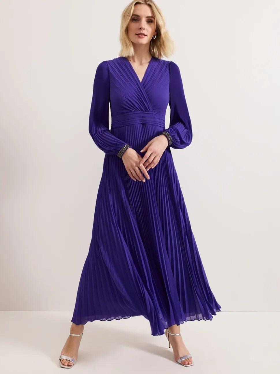 Phase Eight Purple Vila Beaded Dress