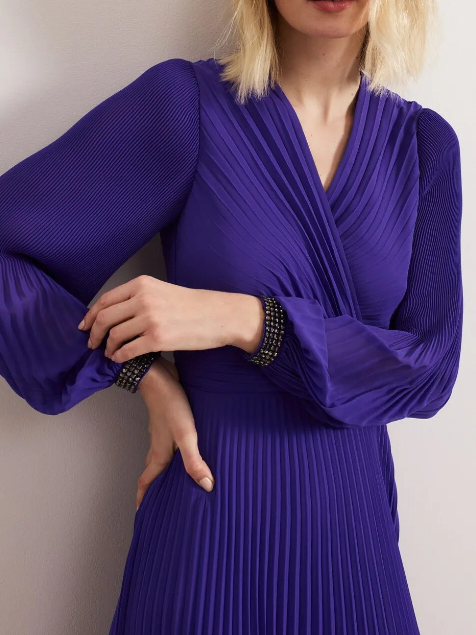 Phase Eight Purple Vila Beaded Dress