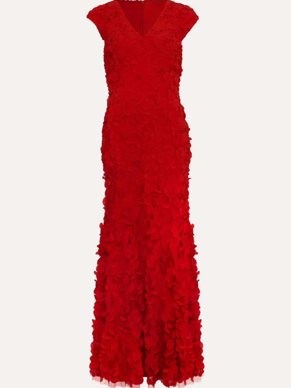 Phase Eight Red Charlene Ruffle Maxi Dress