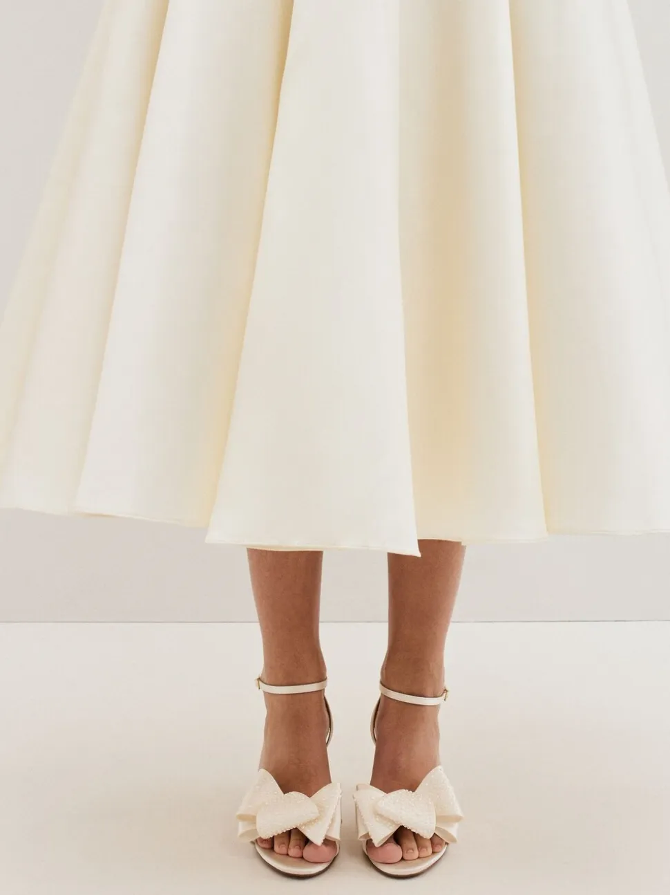 Phase Eight White Pearl Bow Sandals