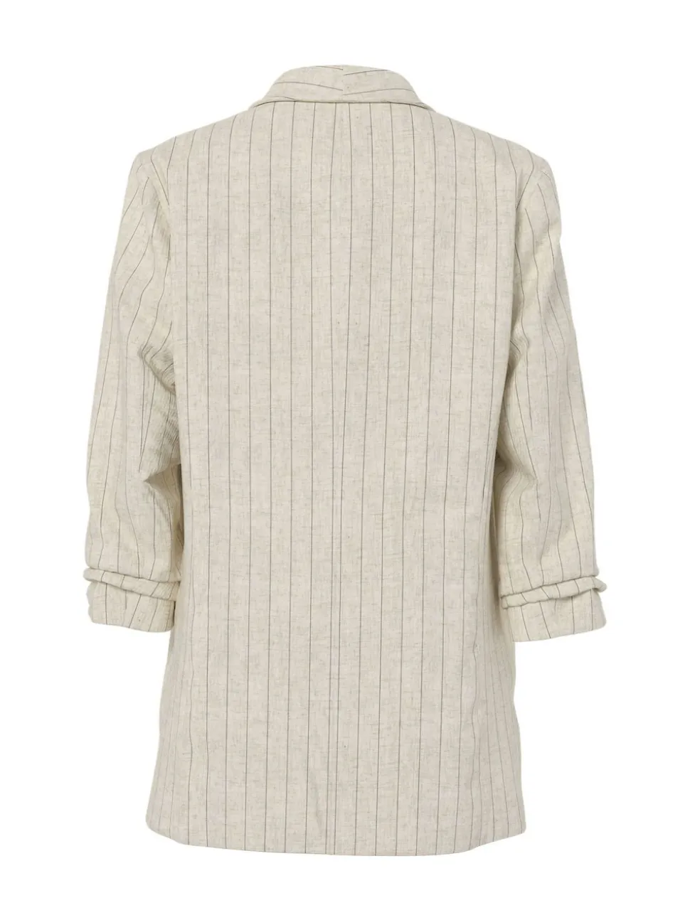 PIECES Cream Relaxed Ruched Sleeve Blazer