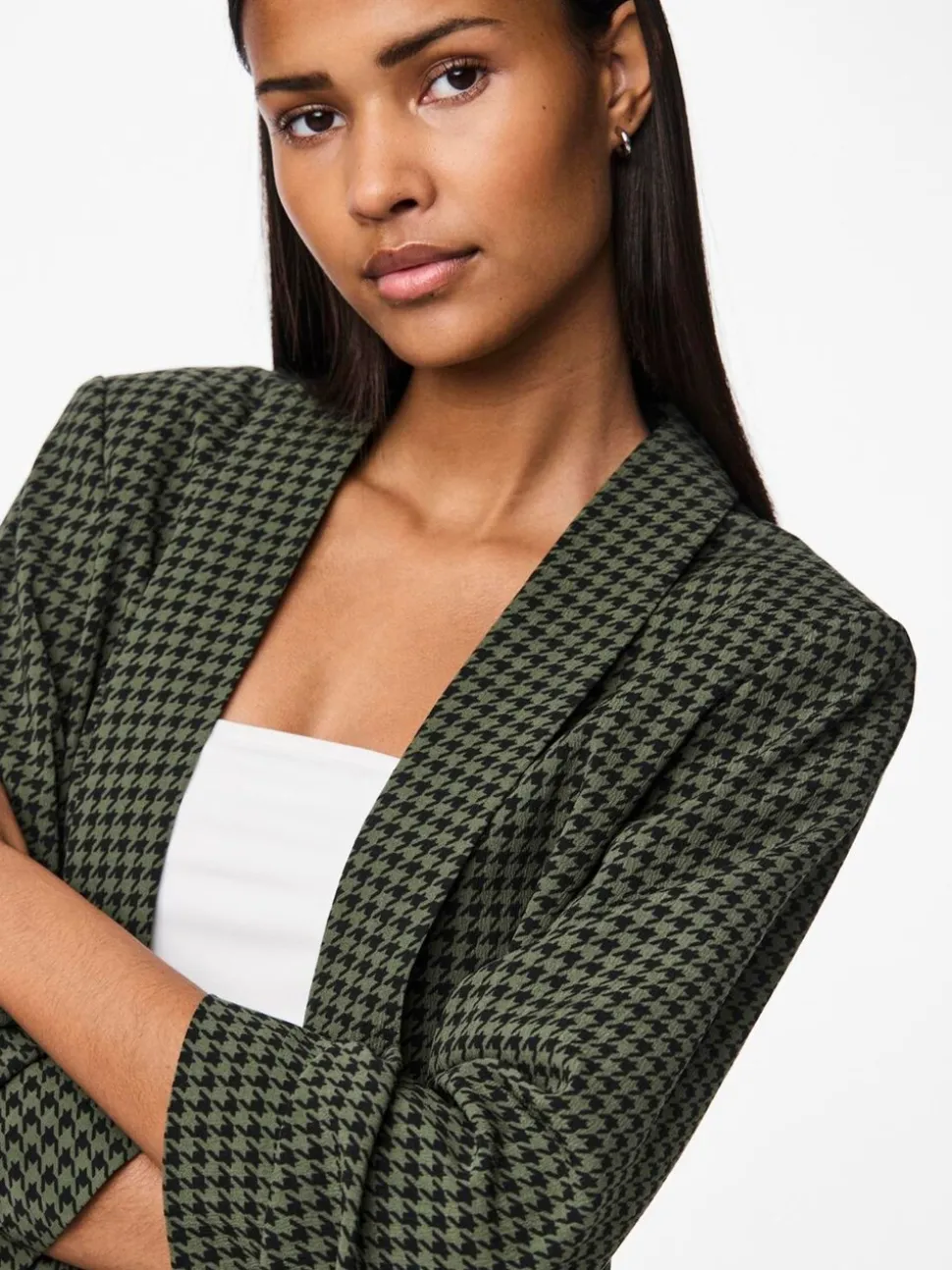 PIECES Green Printed Blazer