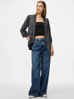 Pieces Grey Printed Blazer