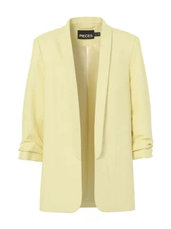 PIECES Yellow 3/4 Sleeve Blazer