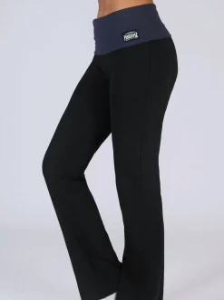 Pineapple Black charcoal Womens Fold Waistband Jersey Trousers