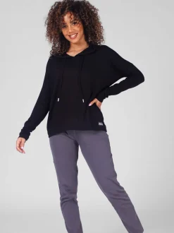 Pineapple Black Dip Hem Hoodie
