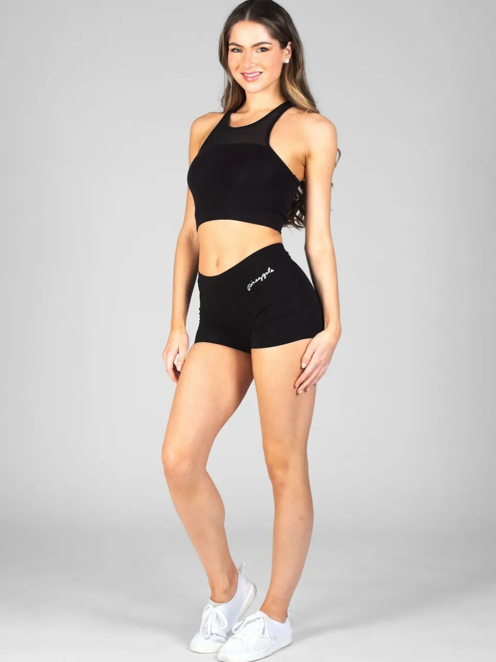 Pineapple Black Jersey Hotpant Shorts
