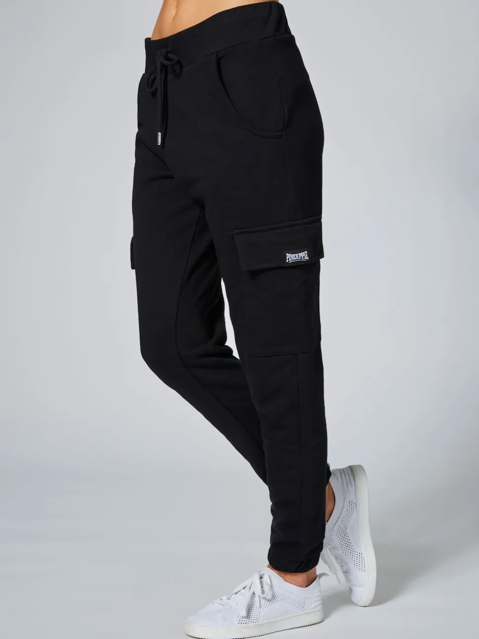 Pineapple Black Womens Cargo Joggers