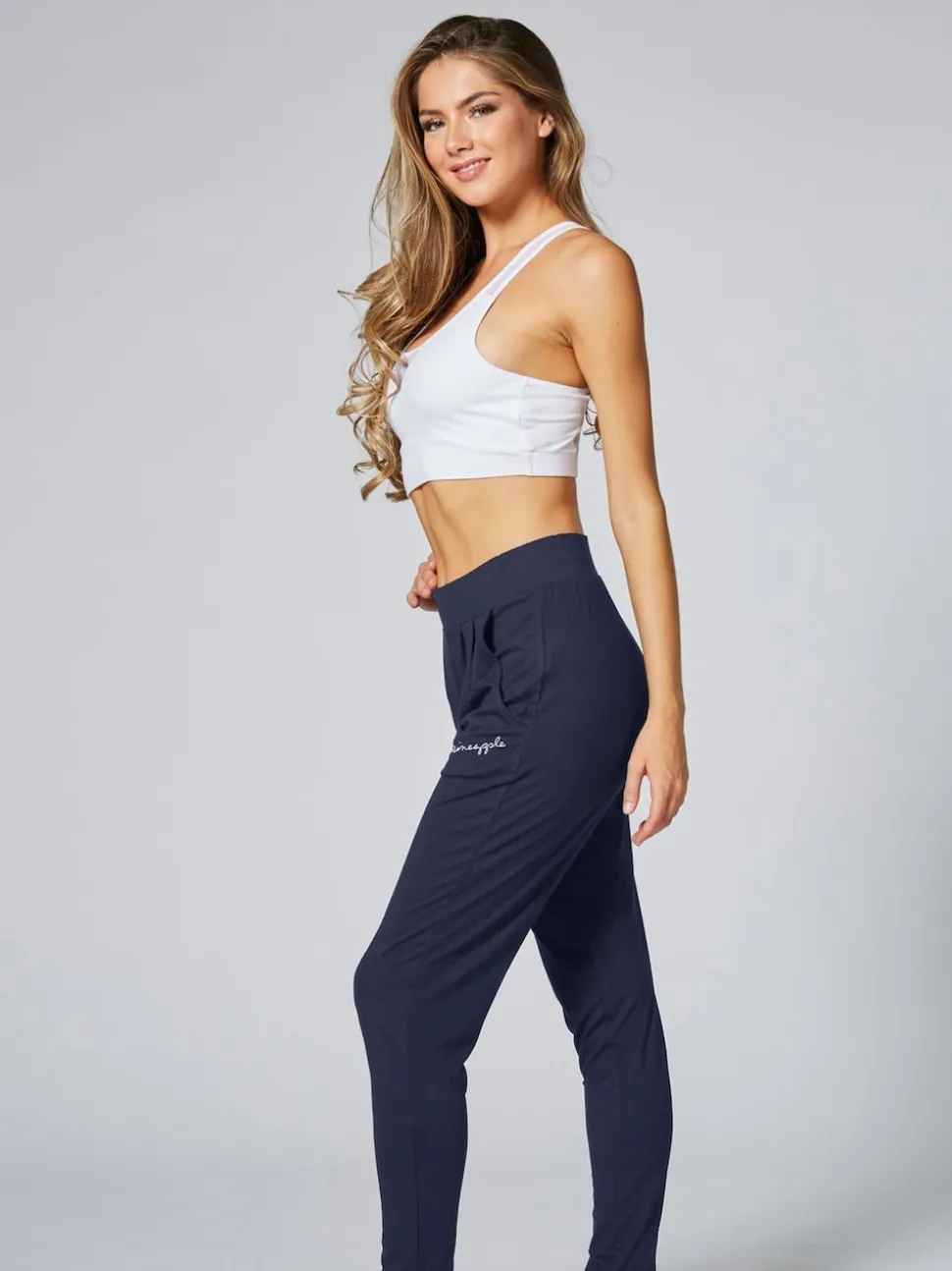 Pineapple Charcoal Grey Viscose Relaxed Fit Jersey Joggers