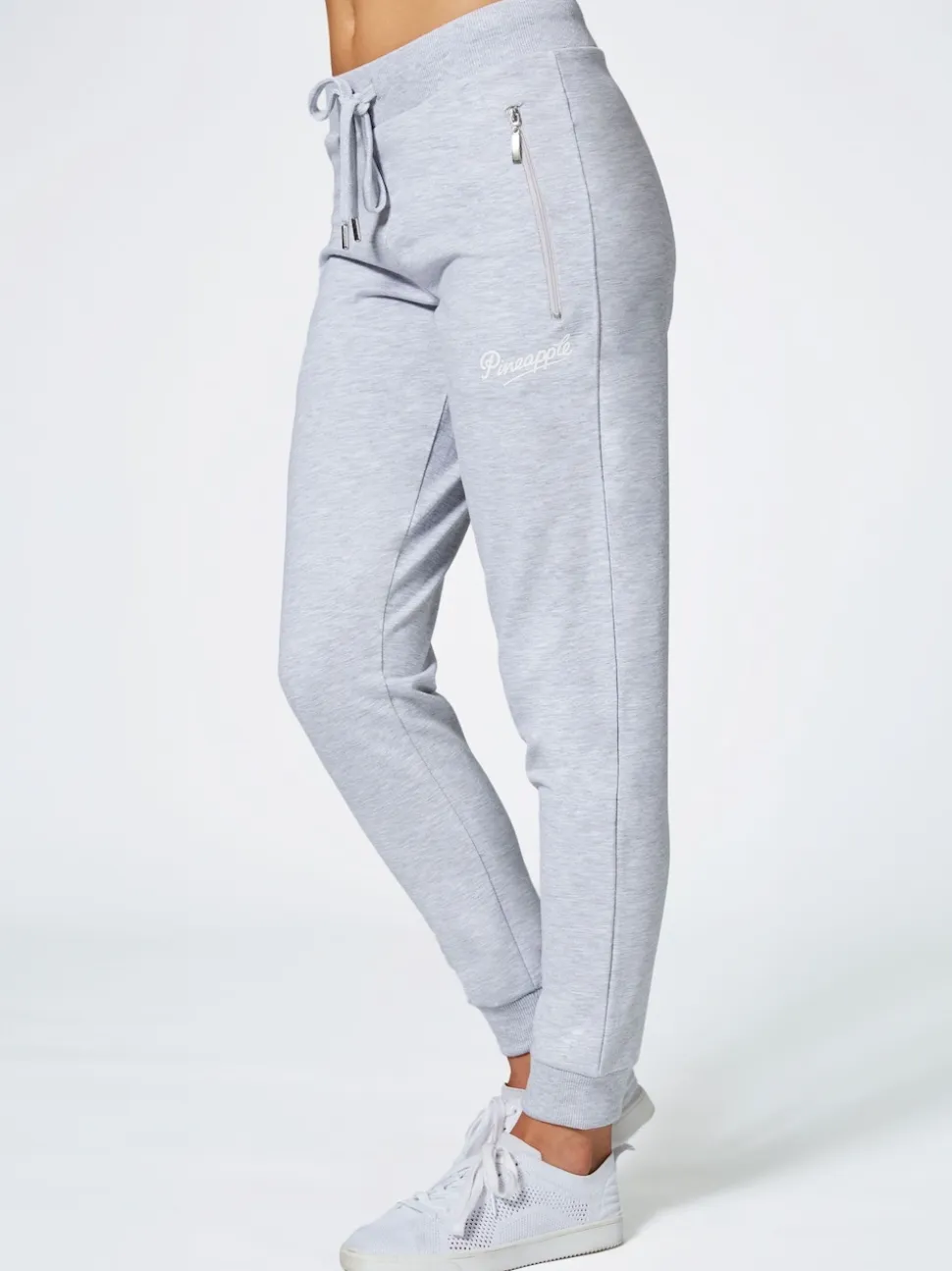 Pineapple Light Grey Skinny Zip Joggers
