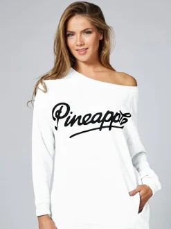 Pineapple White Oversized Monster Sweatshirt
