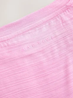 Pink Active Crew Neck Lightweight Short Sleeve T-Shirt