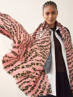 Pink Animal Midweight Scarf