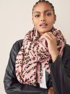 Pink Animal Midweight Scarf