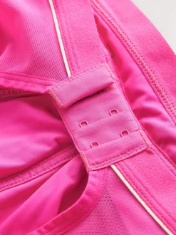 Pink B-G Active Sports High Impact Dry Tech Non Pad Bra